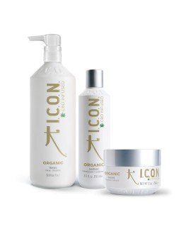 Icon Pack Organico. Champú 1L , Acondicionador y Mascarilla. Productos para el lavado y cuidado del cabello